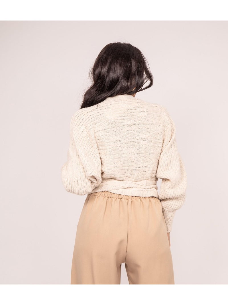 Gilet cache-coeur KAILYN Beige - Kiabi