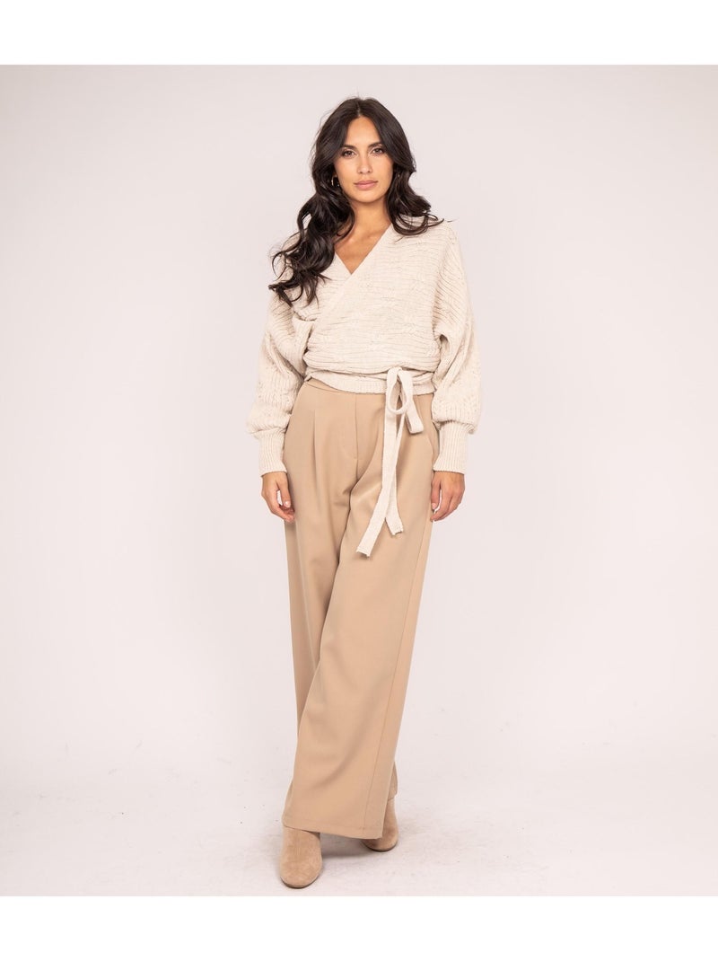 Gilet cache-coeur KAILYN Beige - Kiabi