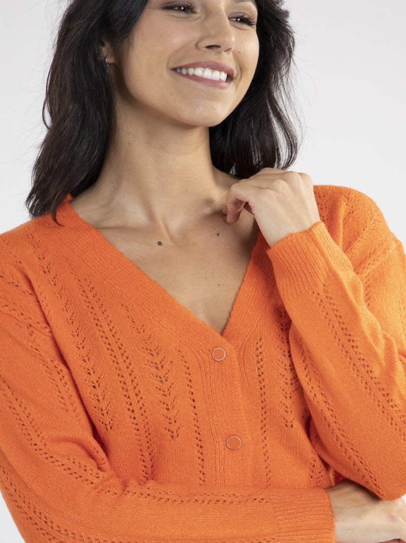 Gilet Caligo   Avec Col Rond | Gerard Pasquier Orange - Kiabi