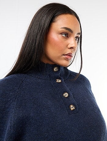 Gilet cape en maille grosse jauge