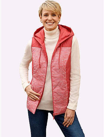 Gilet capuche avec coulisse et lien à nouer - taille standard - moda vilona