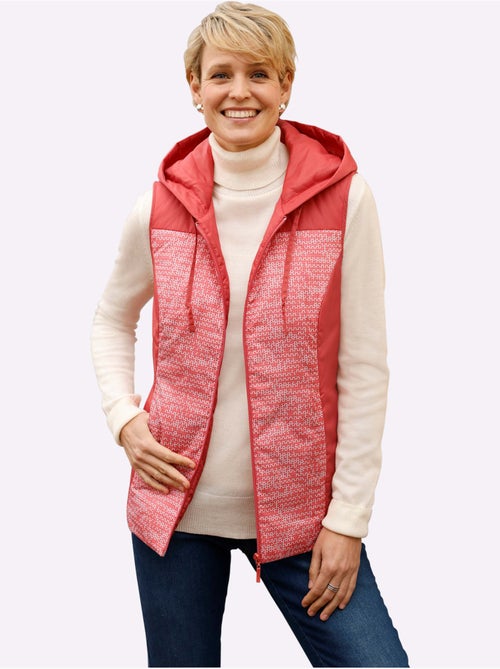 Gilet capuche avec coulisse et lien à nouer - taille standard - moda vilona - Kiabi