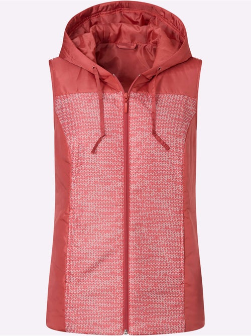 Gilet capuche avec coulisse et lien à nouer - taille standard - moda vilona - Kiabi