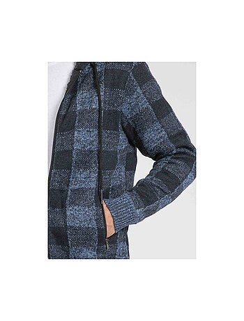 Gilet capuche carreaux doublé sherpa LAMACAO