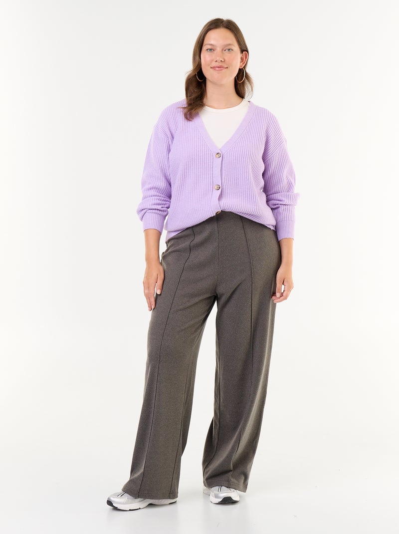 Gilet cardigan à encolure V Violet - Kiabi