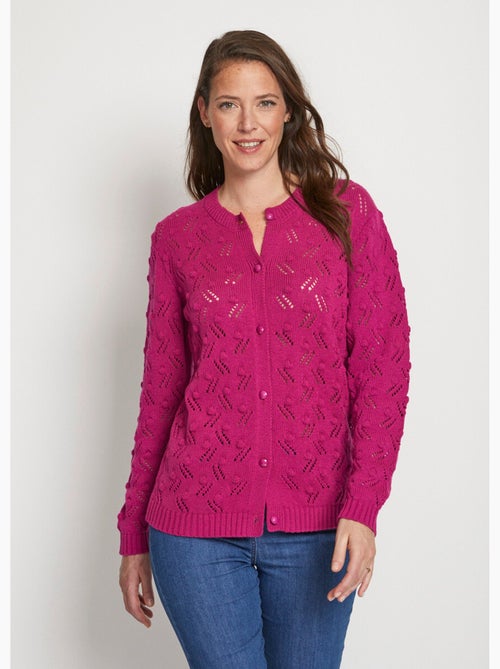 Gilet cardigan boutonné court maille boules - Afibel - Kiabi Gilet cardigan boutonné court maille boules - Afibel - Kiabi