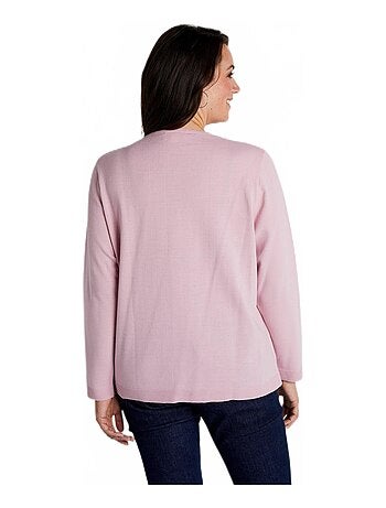 Gilet cardigan boutonné court uni