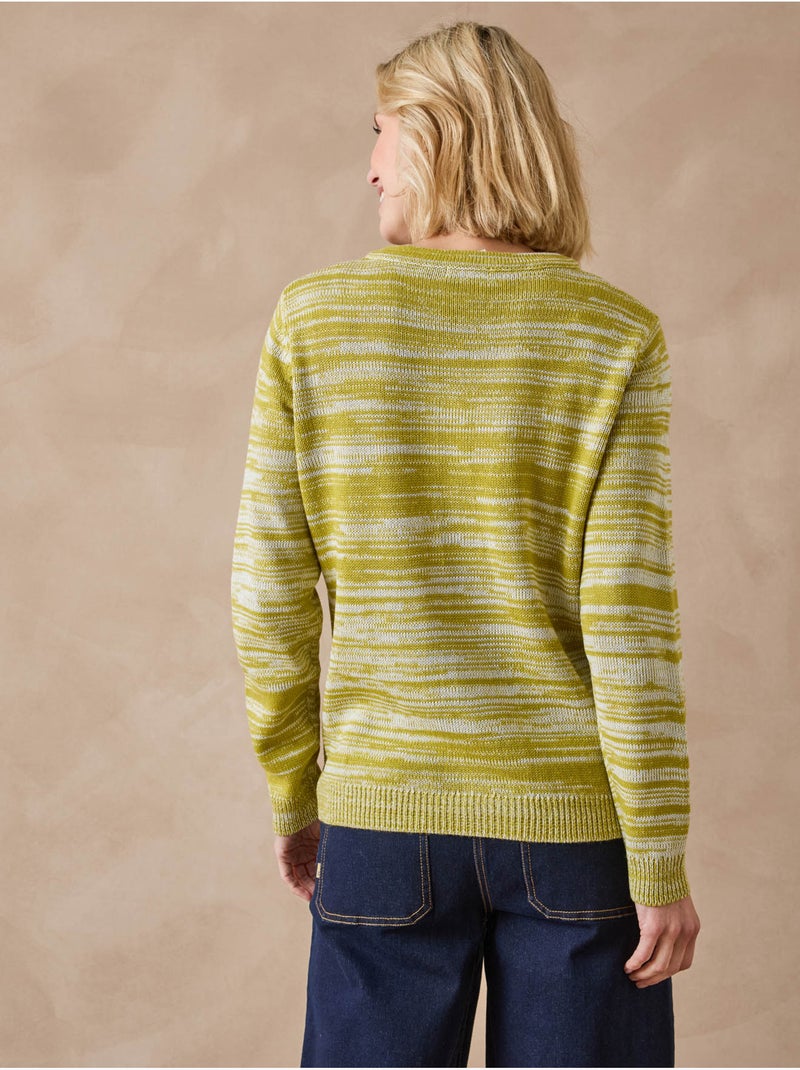 Gilet cardigan chaud col rond - daxon Vert anis - Kiabi