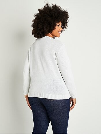 Gilet cardigan court boutonné - Afibel