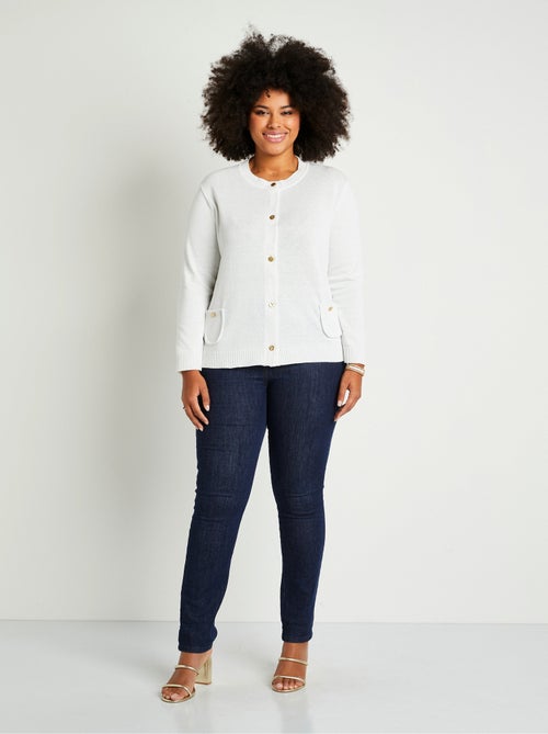 Gilet cardigan court boutonné - Afibel - Kiabi