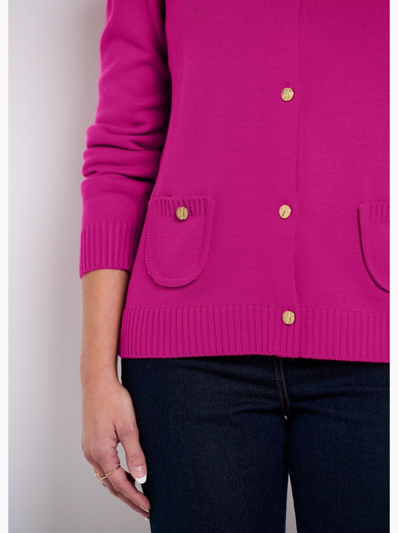 Gilet cardigan court boutonné - Afibel Parme - Kiabi