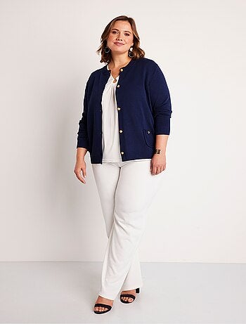 Gilet cardigan court boutonné