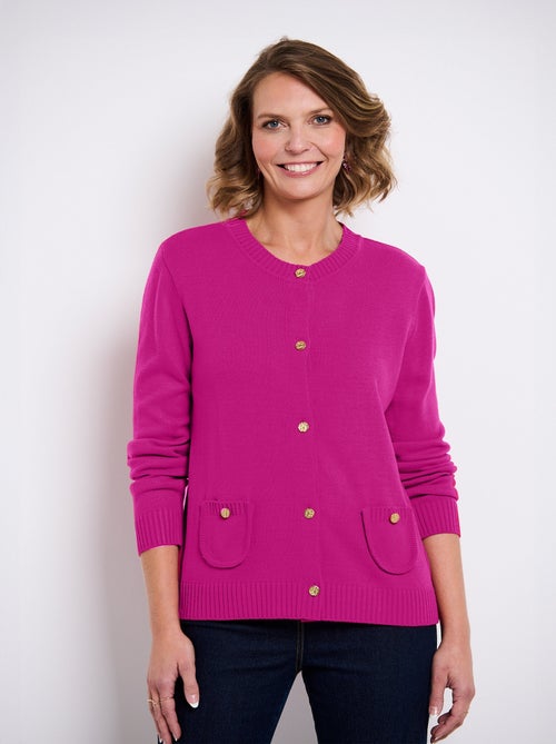 Gilet cardigan court boutonné - Kiabi