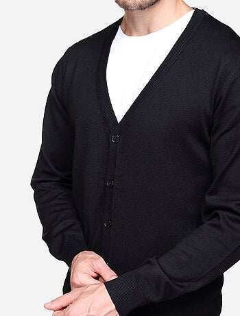 Gilet cardigan en tissu doux - Frilivin