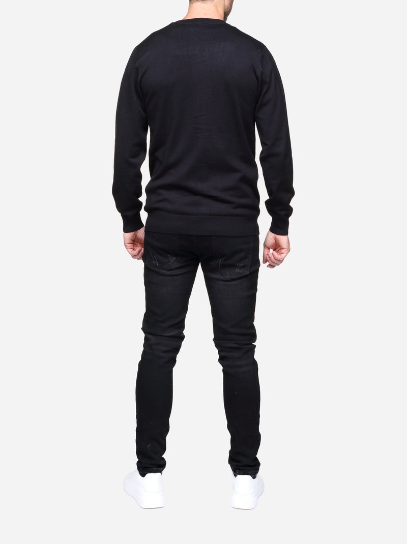 Gilet cardigan en tissu doux - Frilivin Noir - Kiabi