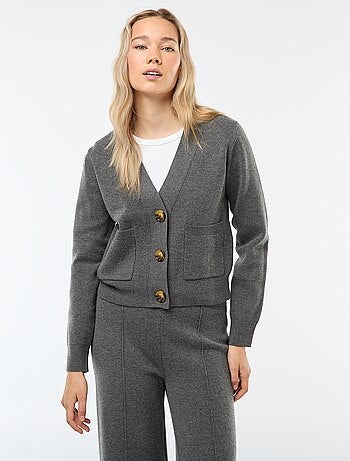 Gilet cardigan en tricot ottoman