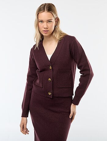 Gilet cardigan en tricot ottoman