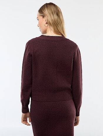 Gilet cardigan en tricot ottoman