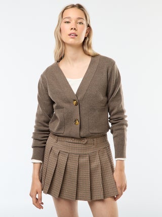 Gilet cardigan en tricot ottoman
