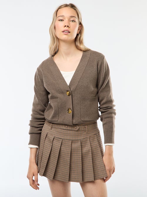 Gilet cardigan en tricot ottoman - Kiabi