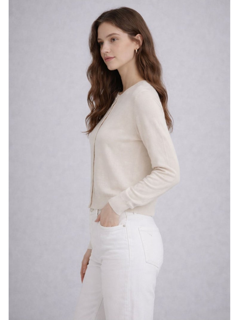 Gilet Cardigan Kebello Beige - Kiabi