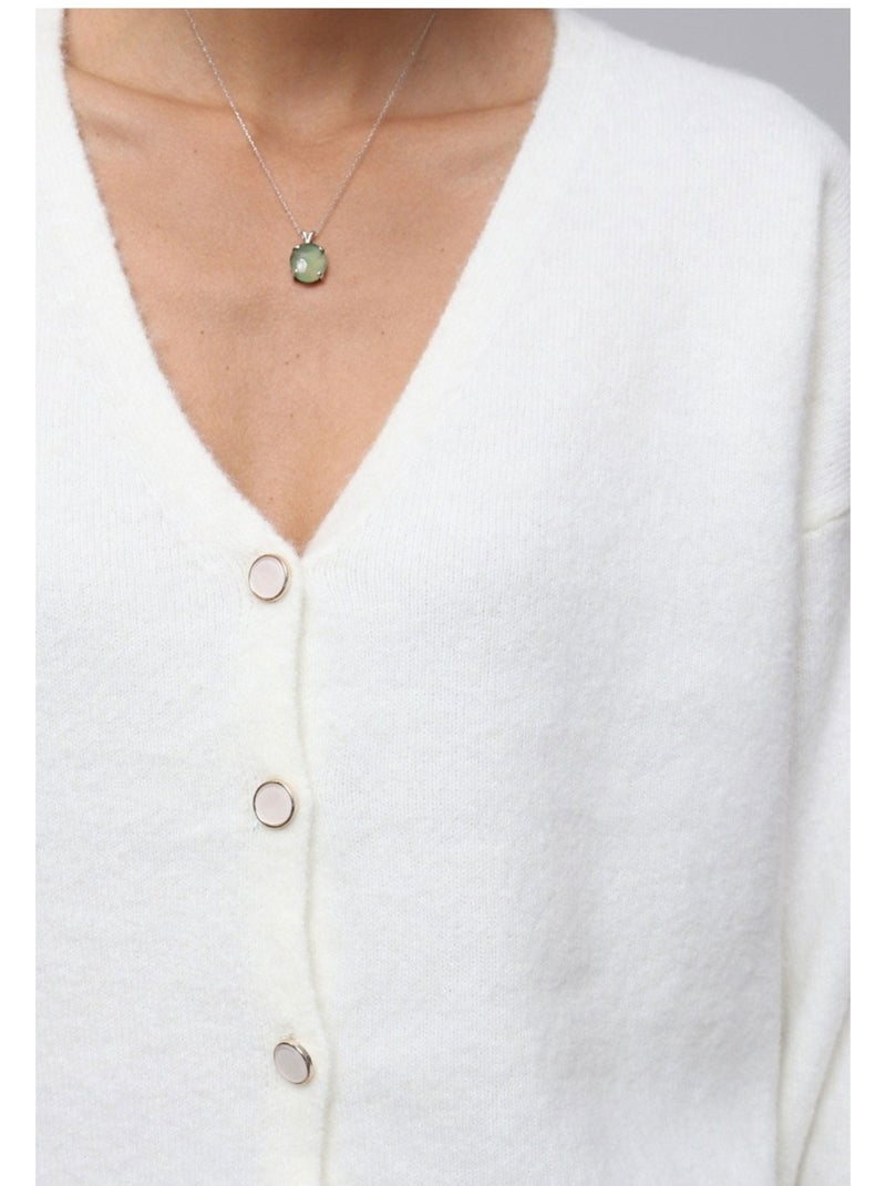 Gilet Cardigan Kebello Blanc - Kiabi