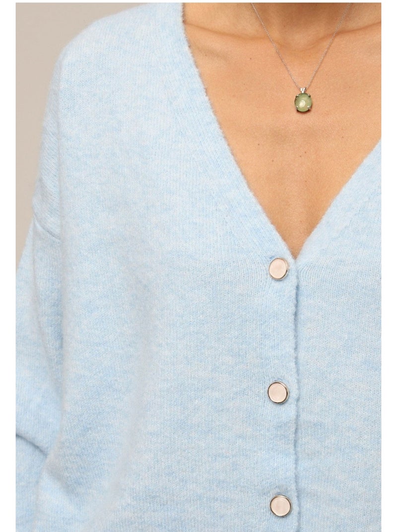 Gilet Cardigan Kebello Bleu ciel - Kiabi