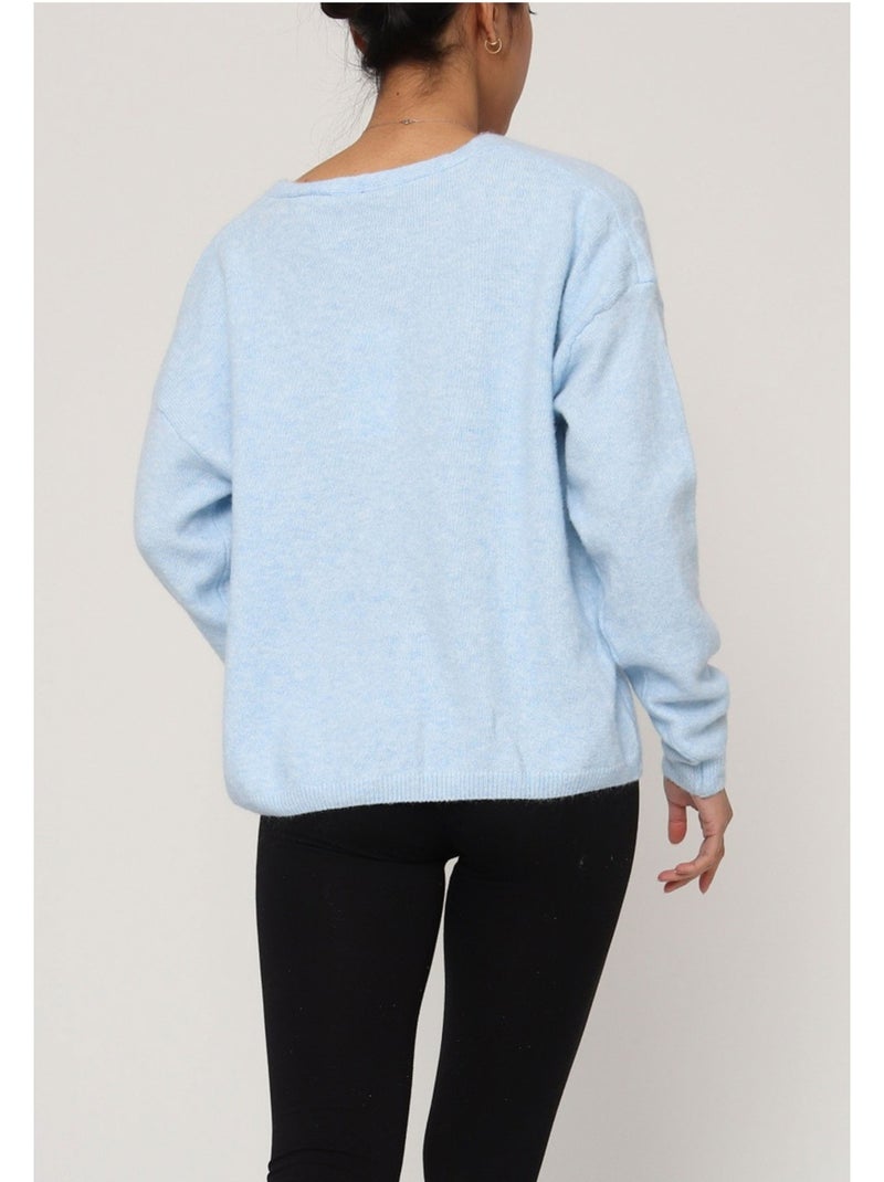 Gilet Cardigan Kebello Bleu ciel - Kiabi