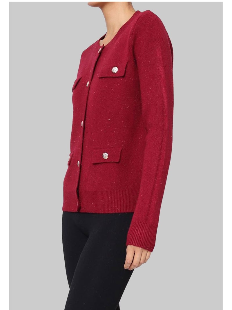 Gilet Cardigan Kebello Bordeaux - Kiabi