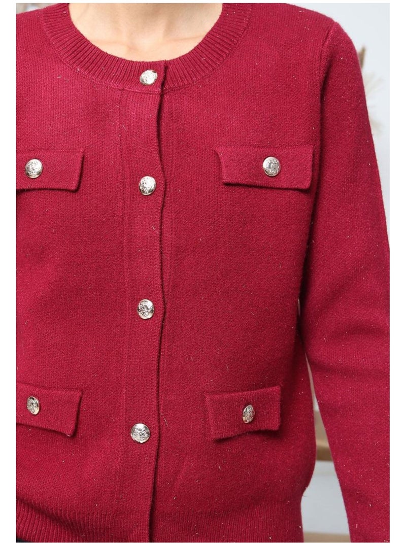 Gilet Cardigan Kebello Bordeaux - Kiabi