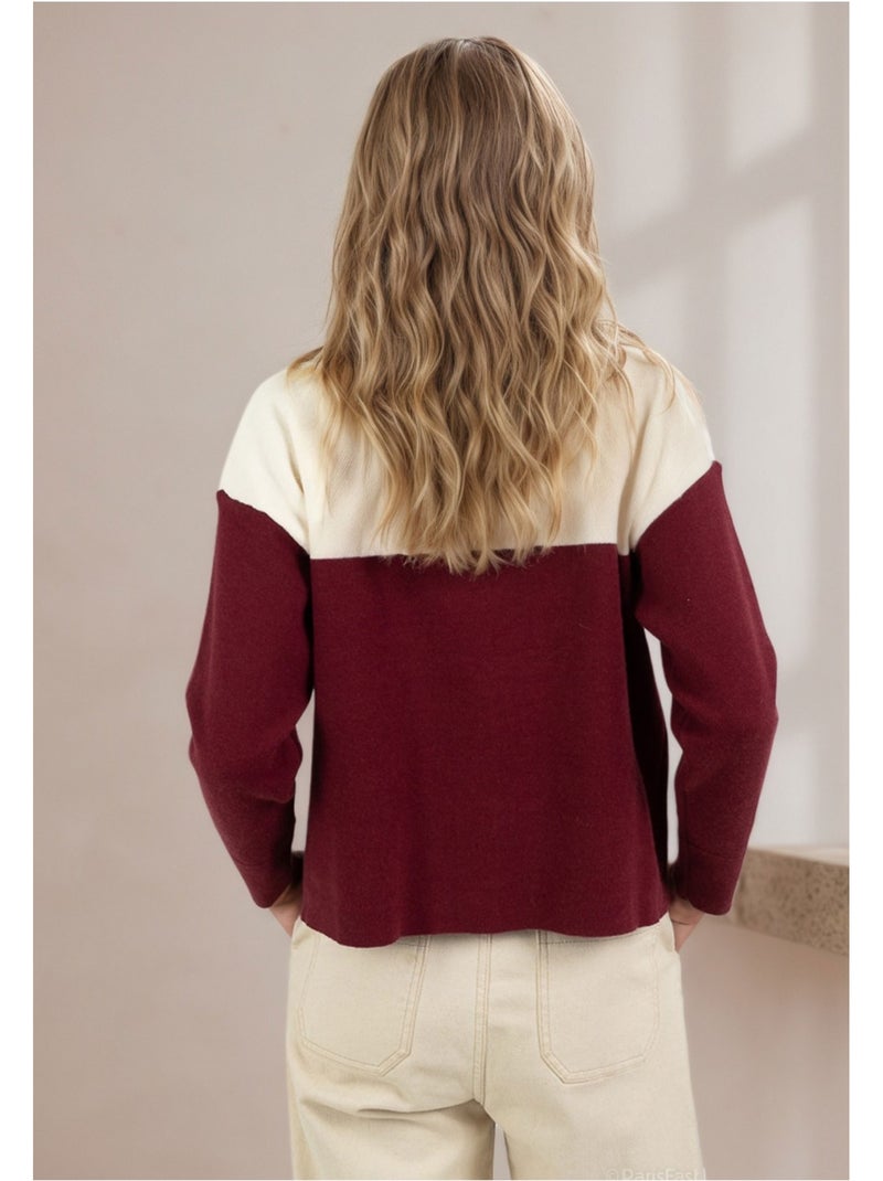 Gilet Cardigan Kebello Bordeaux - Kiabi