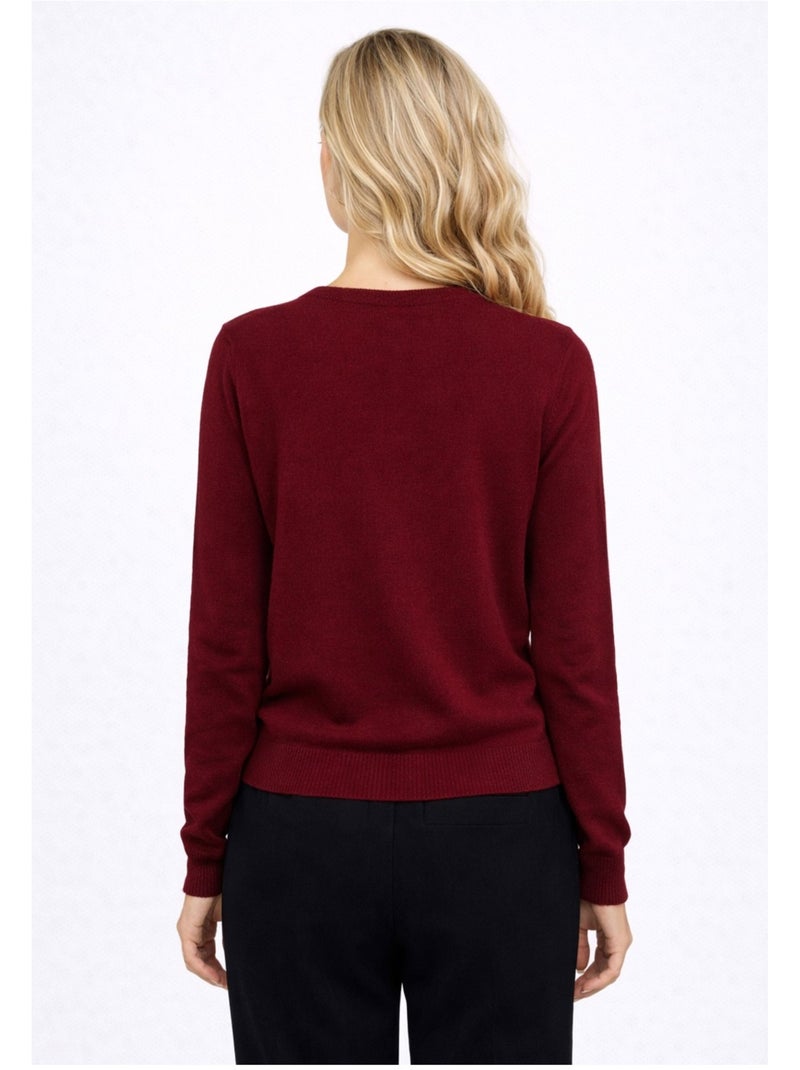 Gilet Cardigan Kebello Bordeaux - Kiabi