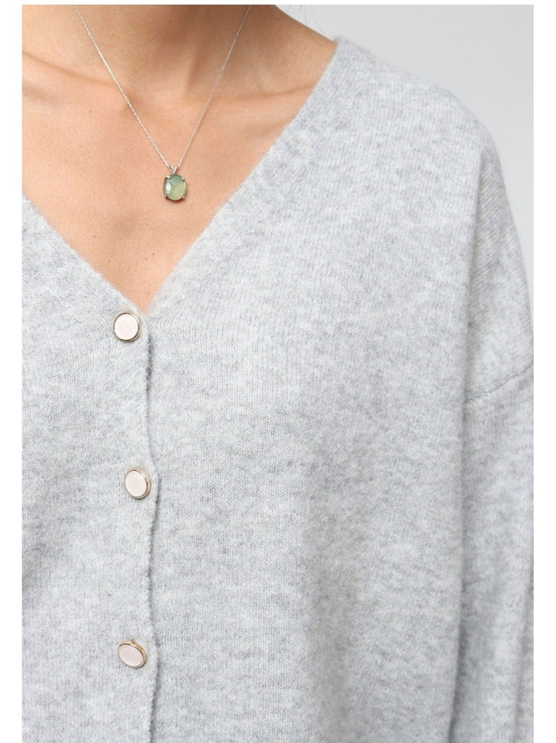 Gilet Cardigan Kebello Gris - Kiabi