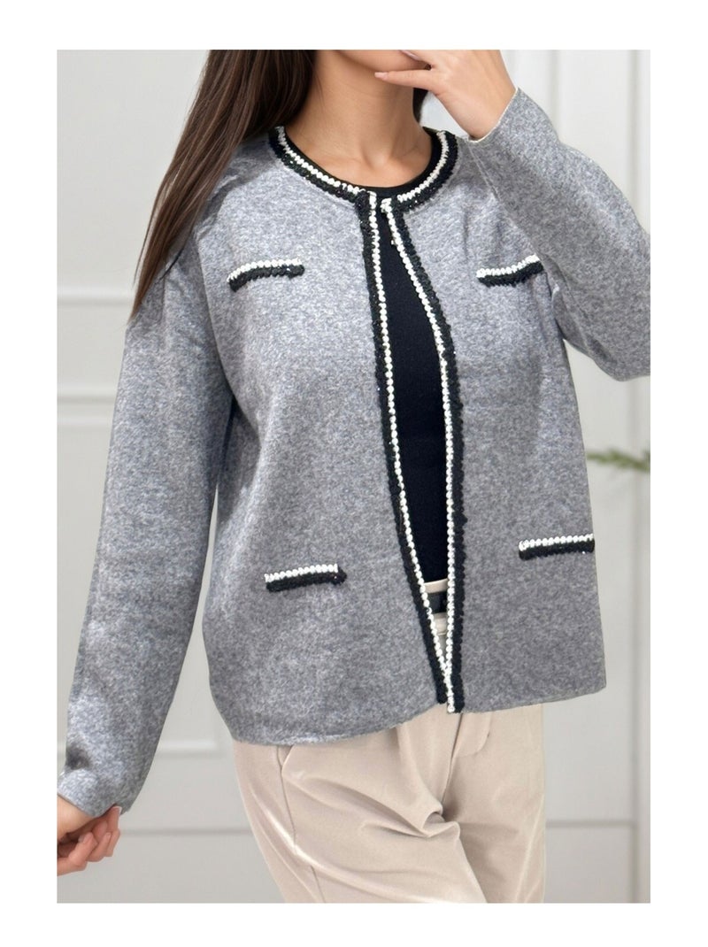 Gilet Cardigan Kebello Gris - Kiabi