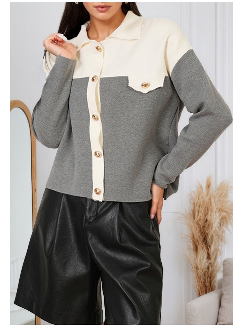 Gilet Cardigan Kebello Gris - Kiabi