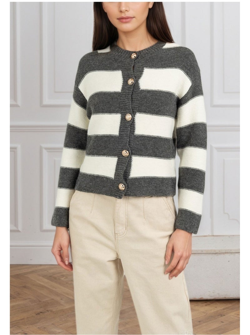 Gilet Cardigan Kebello Gris - Kiabi