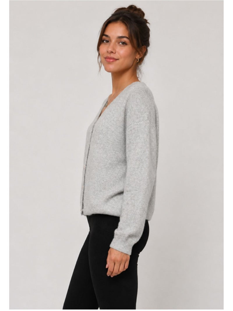 Gilet Cardigan Kebello Gris - Kiabi