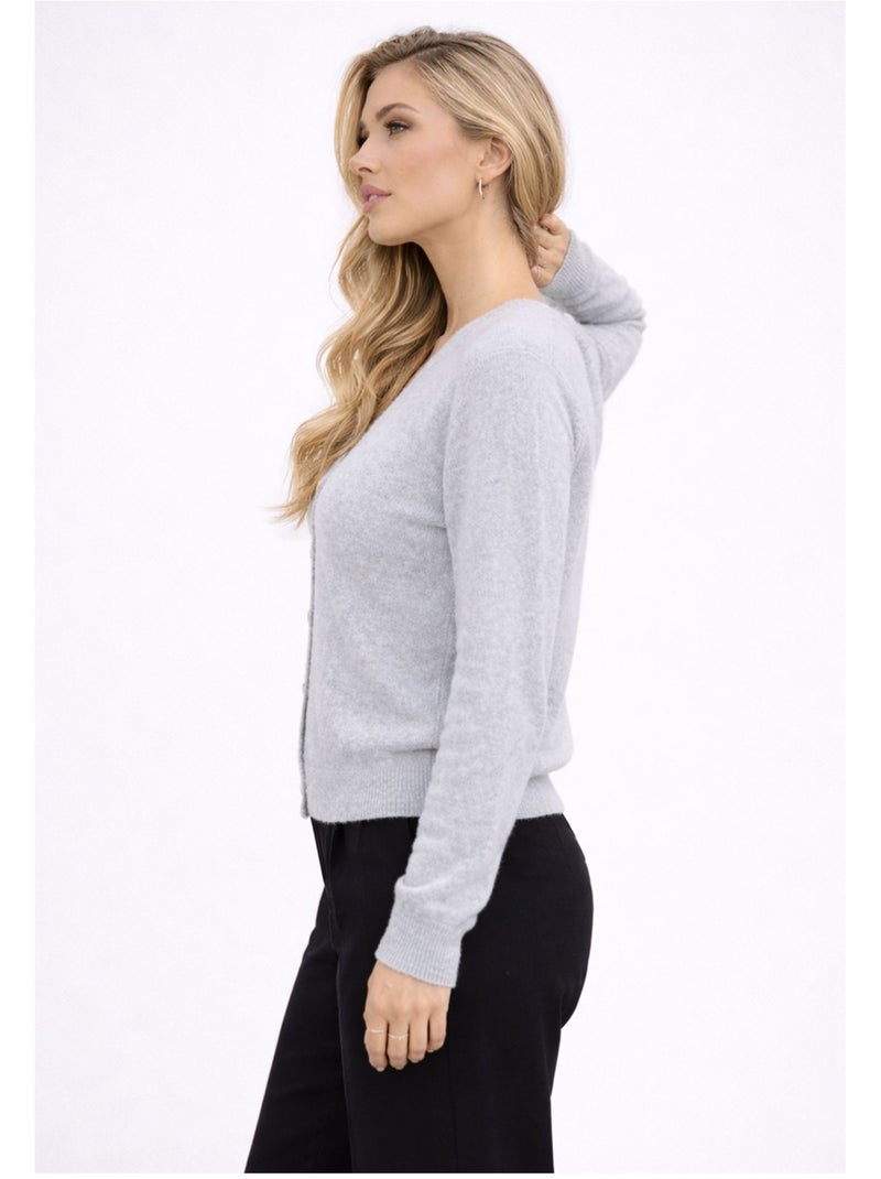 Gilet Cardigan Kebello Gris - Kiabi