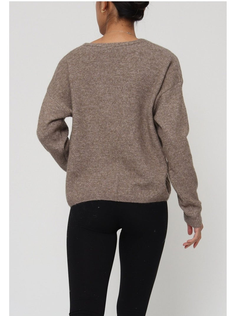 Gilet Cardigan Kebello Marron - Kiabi