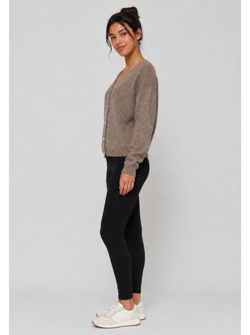 Gilet Cardigan Kebello Marron - Kiabi