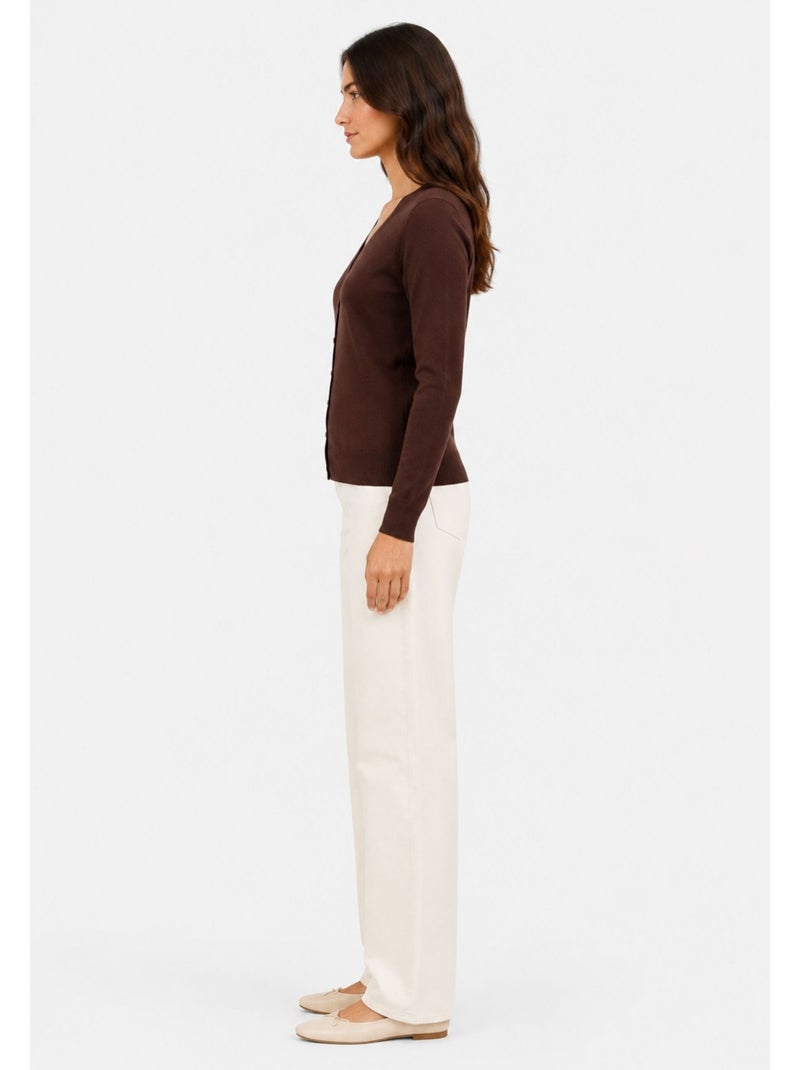 Gilet cardigan kebello Marron - Kiabi