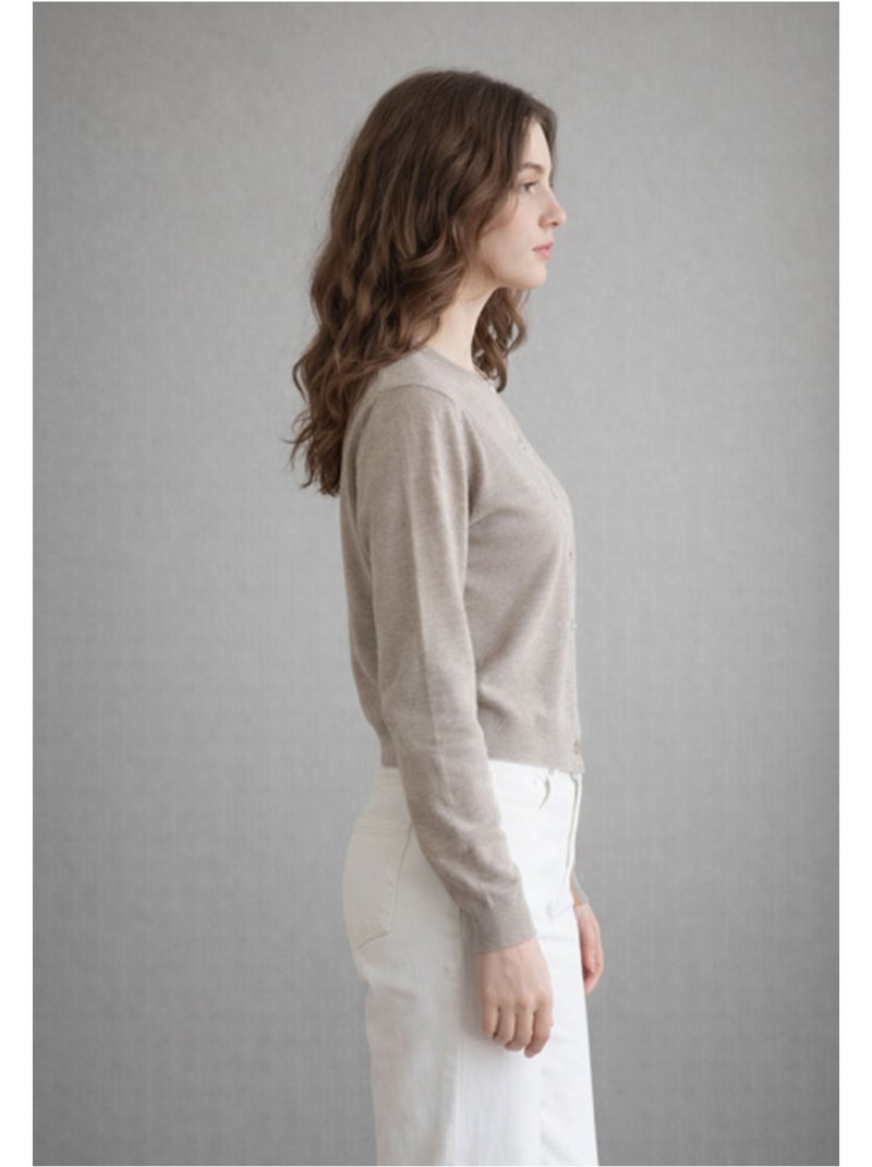 Gilet Cardigan Kebello Marron - Kiabi