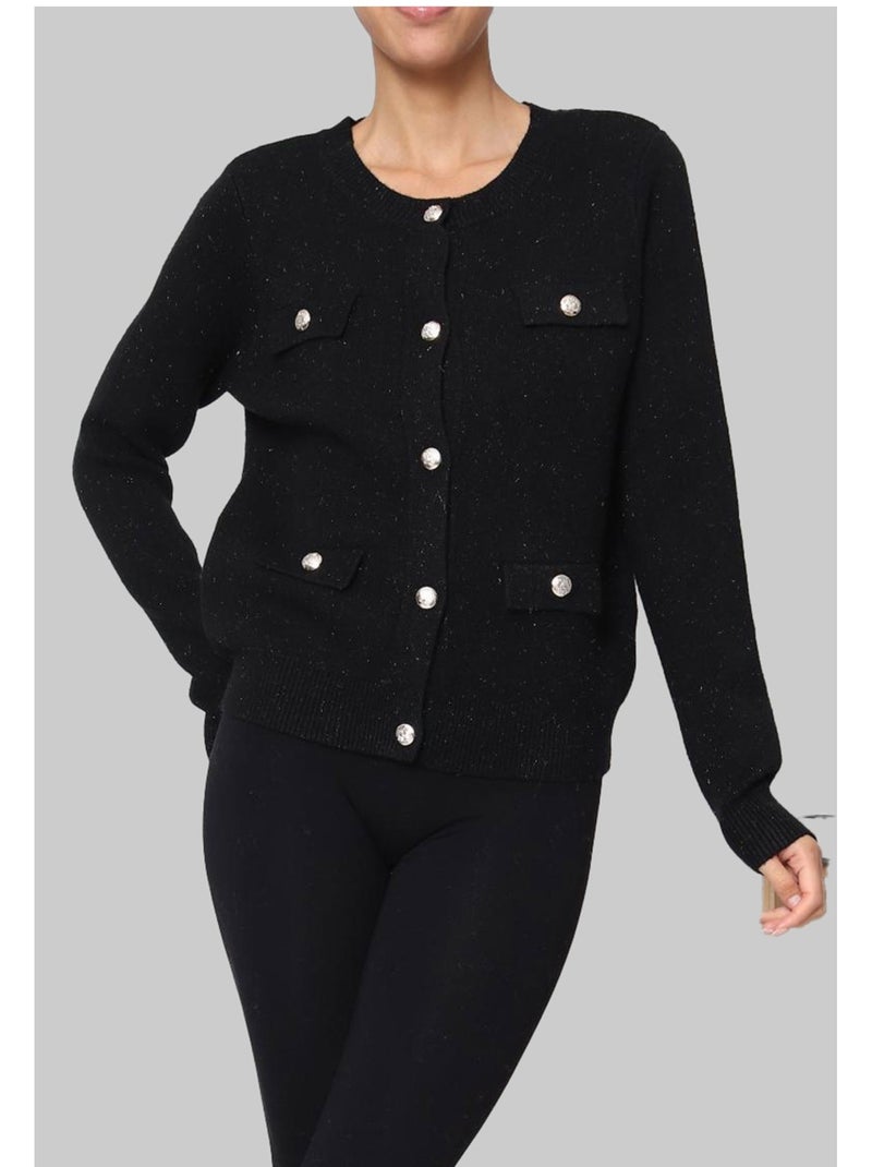 Gilet Cardigan Kebello Noir Noir - Kiabi