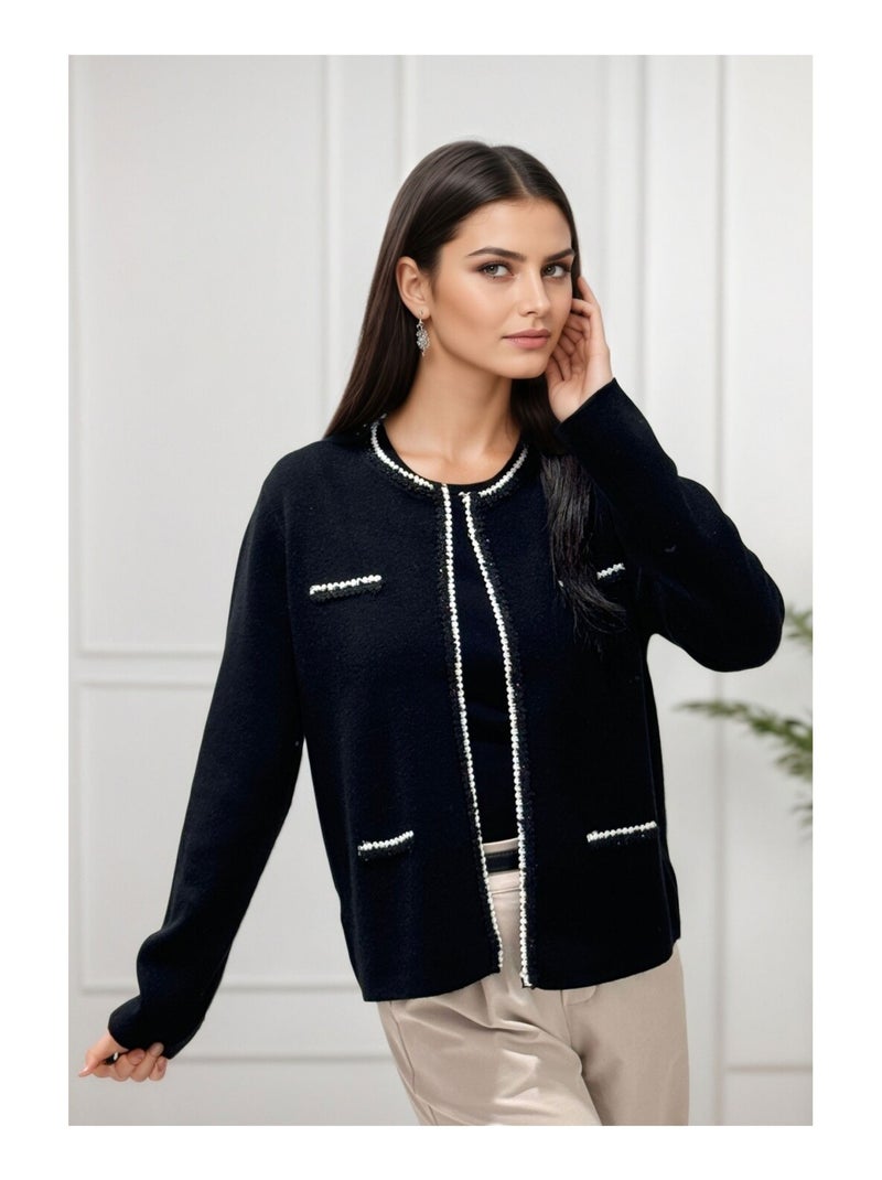 Gilet Cardigan Kebello Noir Noir - Kiabi