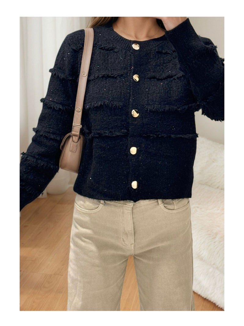 Gilet Cardigan Kebello Noir Noir - Kiabi