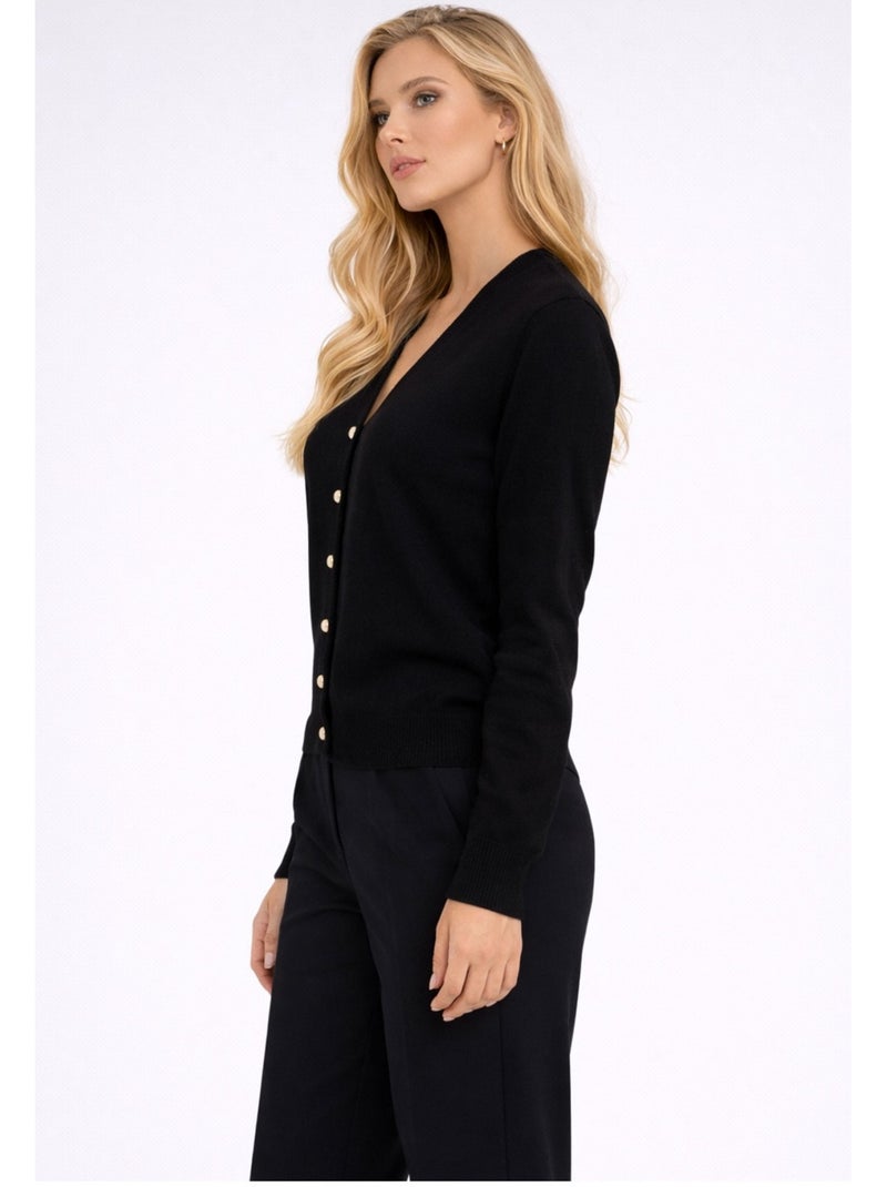 Gilet Cardigan Kebello Noir Noir - Kiabi