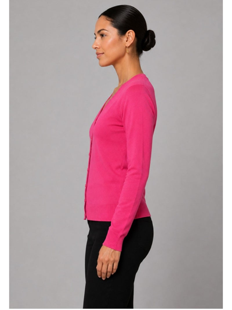 Gilet Cardigan Kebello Rose fushia - Kiabi