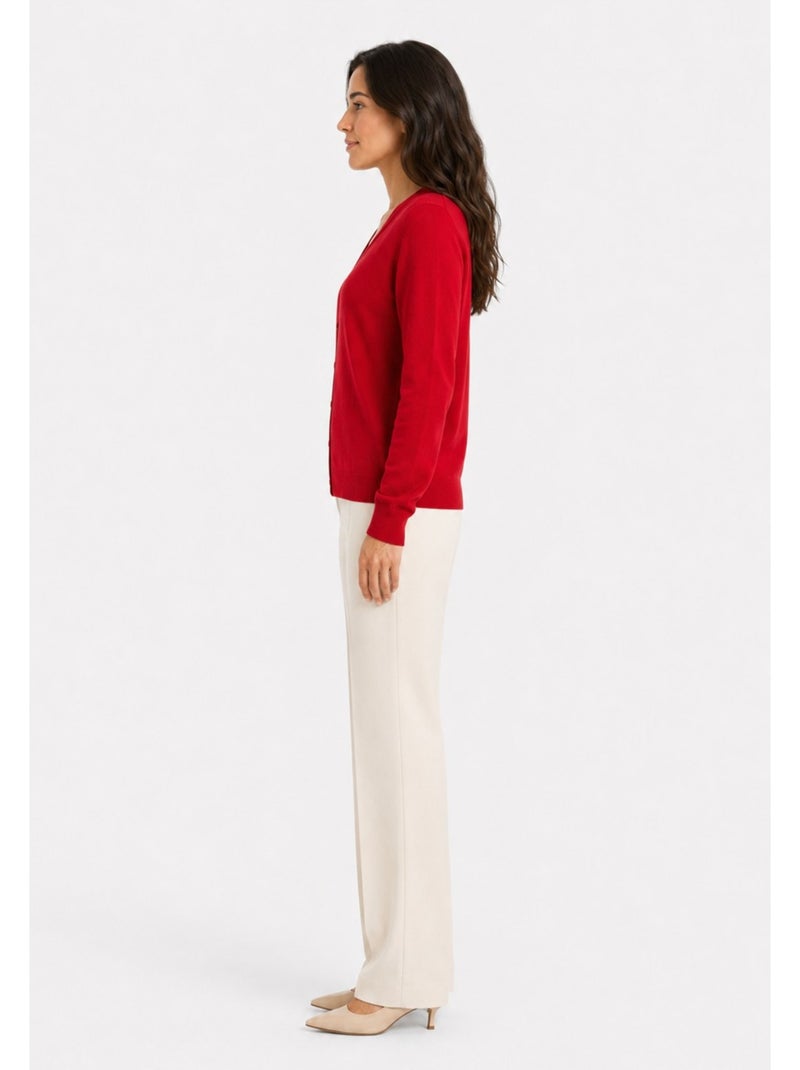Gilet cardigan kebello Rouge - Kiabi