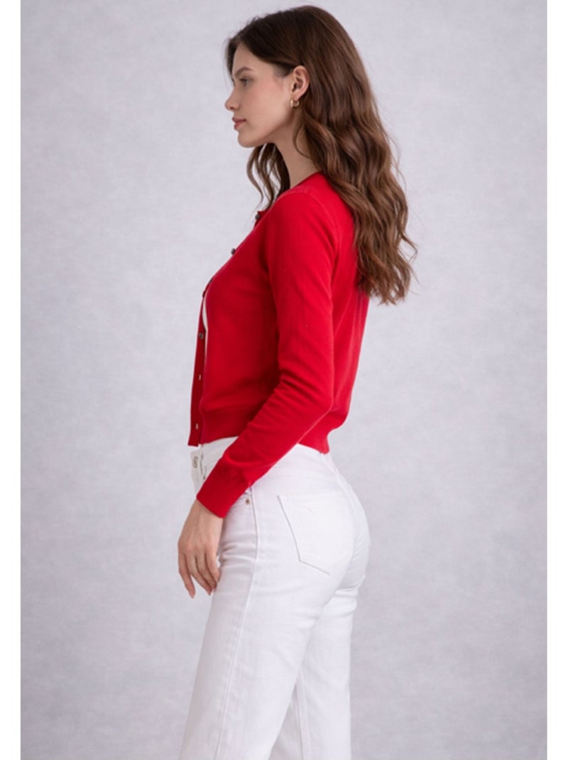 Gilet Cardigan Kebello Rouge - Kiabi
