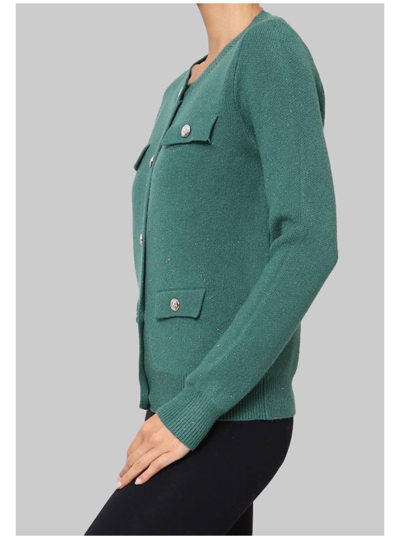 Gilet Cardigan Kebello Vert - Kiabi